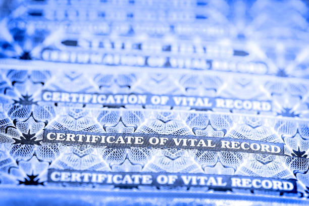 istock Certificate of Vital Records for Birth Official Documents 2193152750