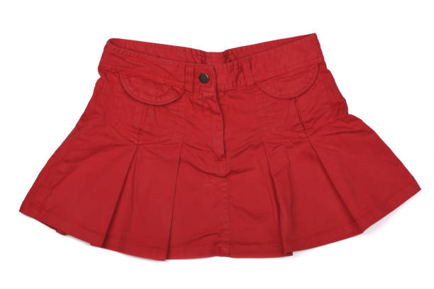 istock Red mini skirt. Red color skirt isolated on white background. 2193158347