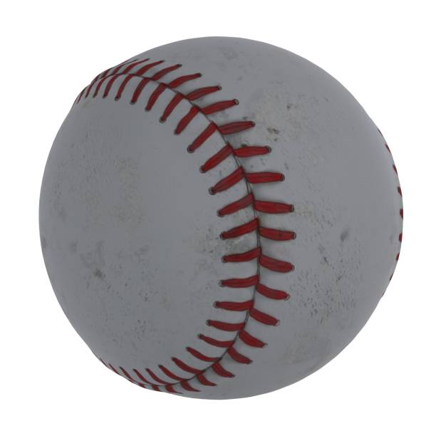 istock Classic baseball isolated on white background with visible stitching details 2193164747