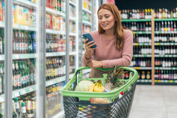 istock Woman shopping in supermarket. 2193165321