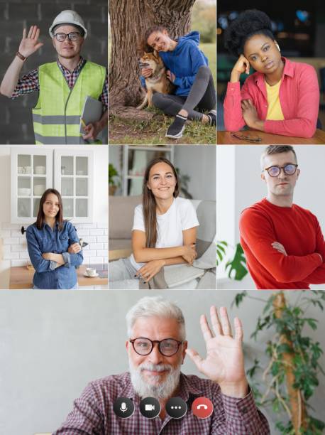 istock Video call online video conference, teamwork on group idea exchange, brainstorming, negotiation 2193174104