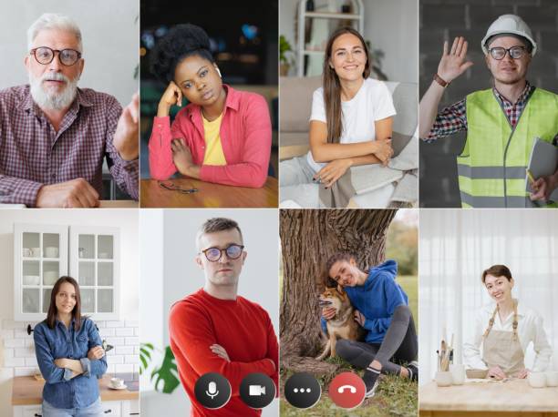 istock Video call online video conference, teamwork on group idea exchange, brainstorming, negotiation 2193174145