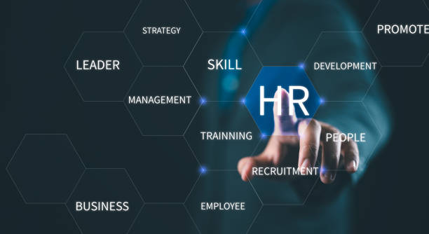 istock Businessman touching to virtual screen with infographic and HR wording , Human development and recruitment concept. 2193177611