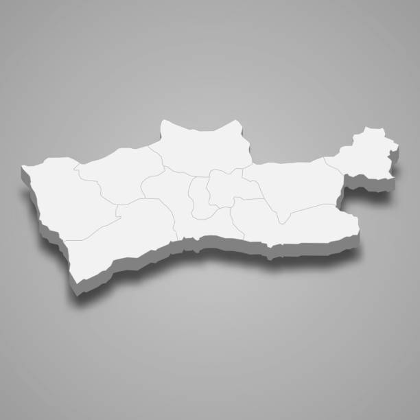 istock 3d isometric map of Mardin is a province of Turkey 2193185331