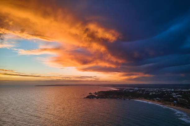 istock Dramatic vibrant sunset cloudscape over the Algarve coastline and the Atlantic Ocean 2193189654