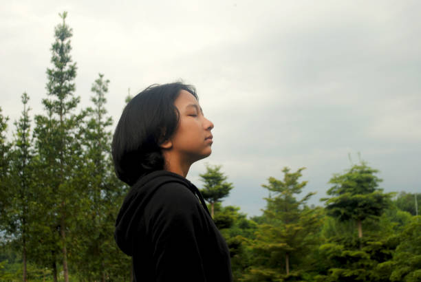 istock Girl looking for fresh air in the mountain. 2193194451