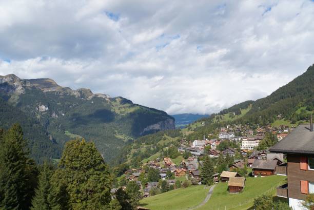 istock view of Wengen village 2193202229