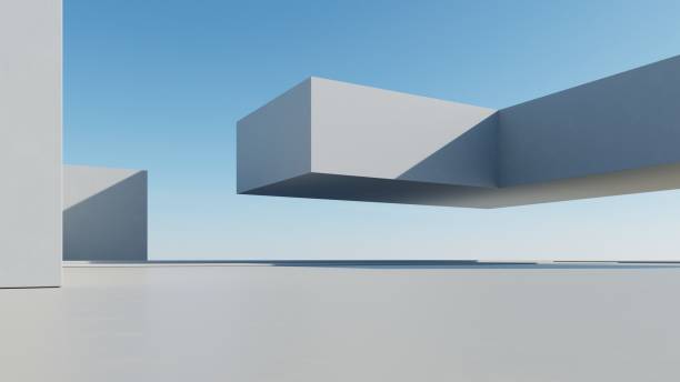 istock 3d illustration of abstract minimal architecture background, geometric architectural design, 3d rendering 2193205997