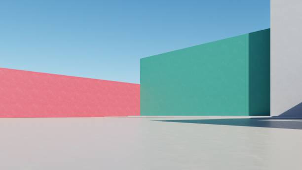 istock 3d illustration of abstract minimal architecture background, geometric architectural design, 3d rendering 2193206003