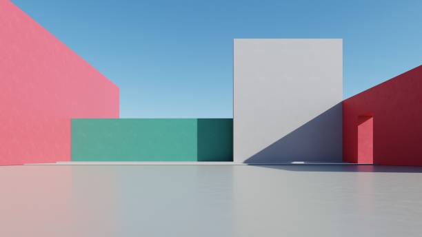istock 3d illustration of abstract minimal architecture background, geometric architectural design, 3d rendering 2193206004