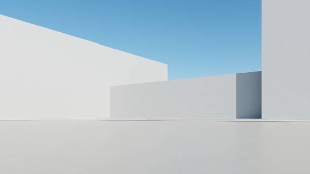 istock 3d illustration of abstract minimal architecture background, geometric architectural design, 3d rendering 2193206005