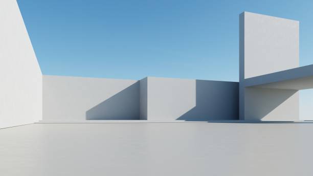 istock 3d illustration of abstract minimal architecture background, geometric architectural design, 3d rendering 2193206006