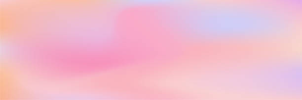 istock Modern Coral Pink Valentine Background, Pastel Lavender Glow with Peach and Blue Iridescent Burst 2193207009