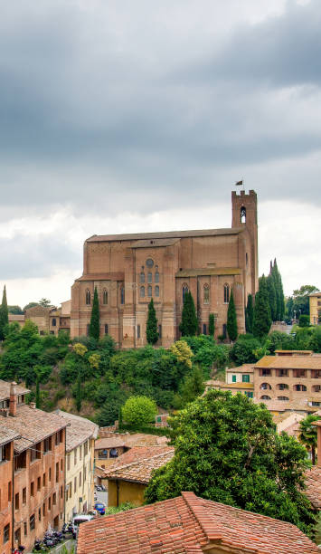 istock Amazing sunset overlooking the Basilica in Siena, Italy 2193216021