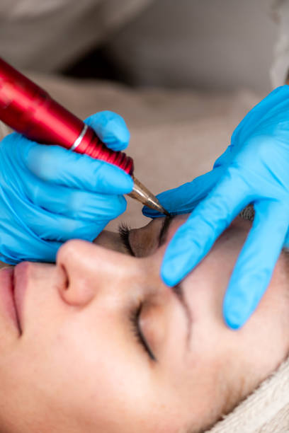 istock Eyebrow tattooing or microblading in a professional eyebrow salon. 2193217003