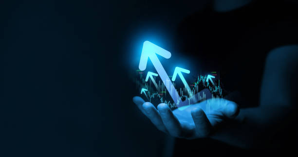 istock business strategy development and growing growth arrow. Financial management strategy for business growth.Graph and chart. 2193219975