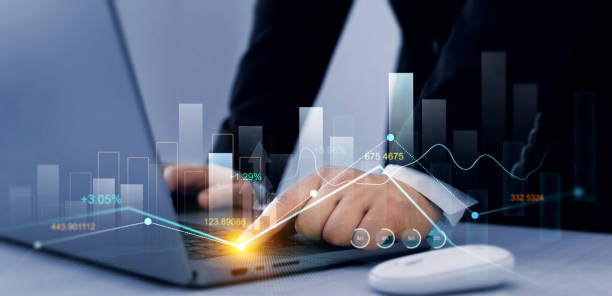 istock Arrow up with graph corporate future growth plan. Business growth graph chart. Businessman analyzing sales data and financial report.Financial marketing graph grow chart. 2193223143
