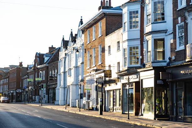 23 June 2024 Guildford England Famous Guildford High Street early morning sunset light Surrey England Europe
