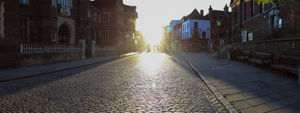 23 June 2024 Guildford England Famous Guildford High Street early morning sunset light Surrey England Europe