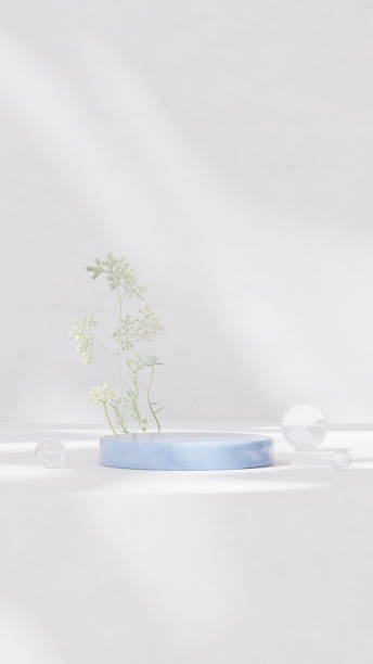 istock Product display scene featuring a blue marble pedestal in portrait 2193227835