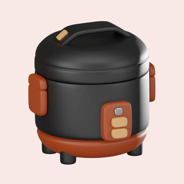 istock 3D render, Modern Rice Cooker for Home Cooking and Kitchen Essentials, Icon Illustration 2193229994