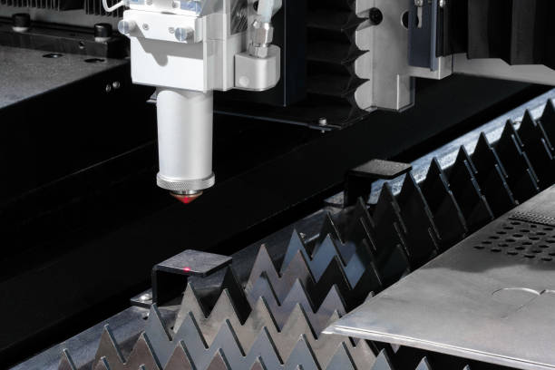 istock Industrial laser metal cutting machine, industrial technology concept 2193230205