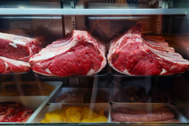 istock Fresh Meat Display in Butcher Shop - Prime Cuts for Culinary Excellence 2193233265
