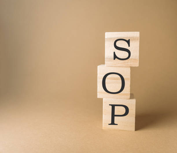 istock Stack of wooden blocks with the letters SOP on top 2193233632
