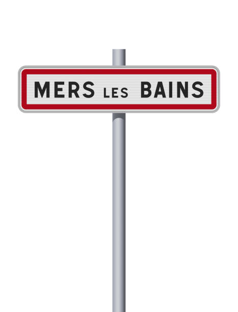 istock Mers les Bains city entrance road sign 2193234130