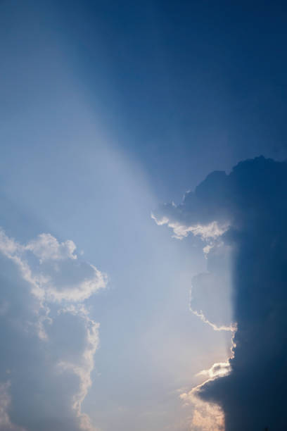 The beauty of sun shines through the clouds.