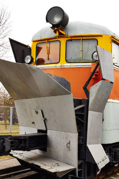 retro machinery, vintage orange train