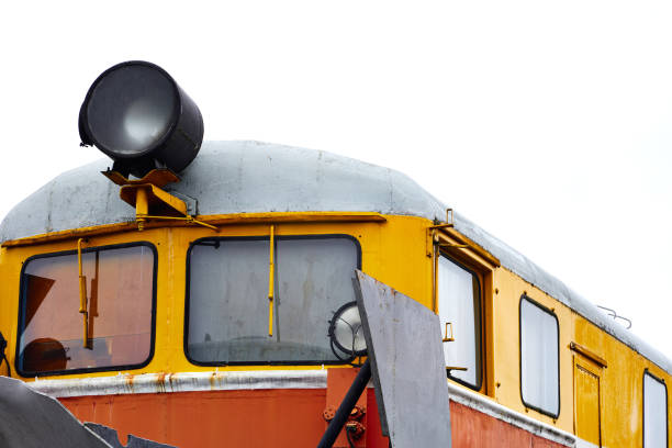 retro machinery, vintage orange train
