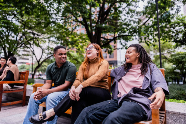 istock Coworkers talking in the city 2193242413