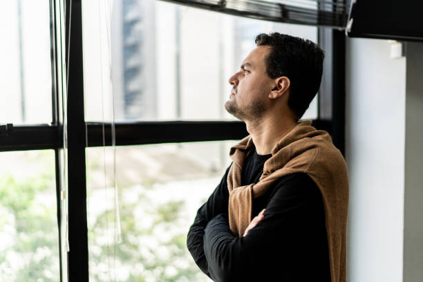 istock Businessman contemplating on the office 2193243401