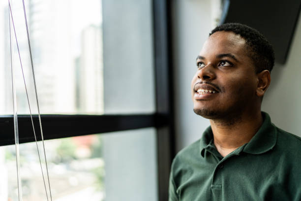 istock Businessman contemplating on the office 2193243424