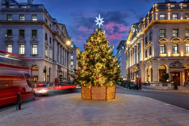 istock Beautiful decorated Christmas Tree in Central London 2193246482