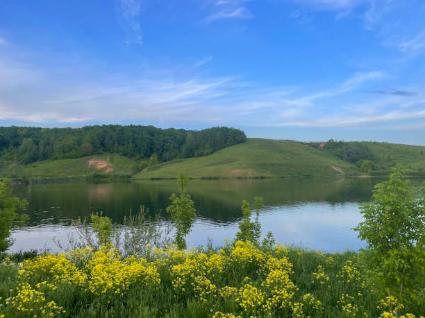 istock Beautiful landscape, calm lake on a summer day 2193251033
