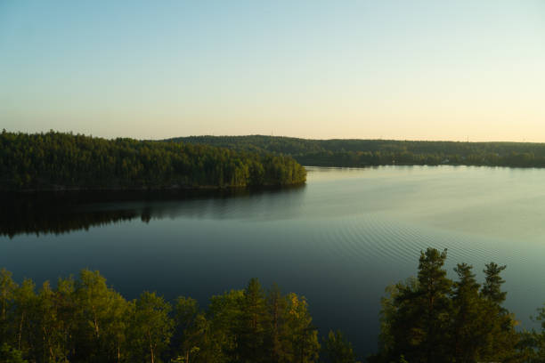 View from the cliffs of the Saimaa Canal