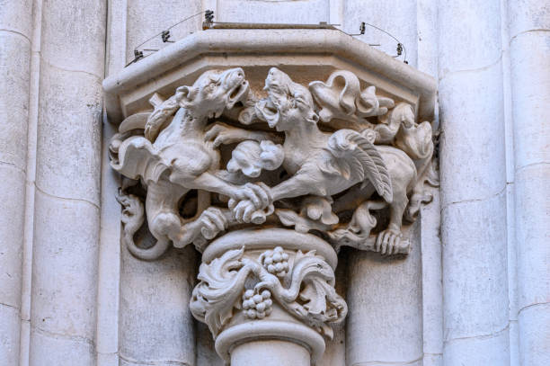 Medieval exterior architecture of Sevilla Cathedral, Spain