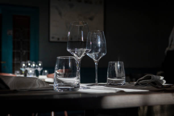 istock Refined Dining Table in Artistic Lighting in an elegant italian restaurant 2193262827