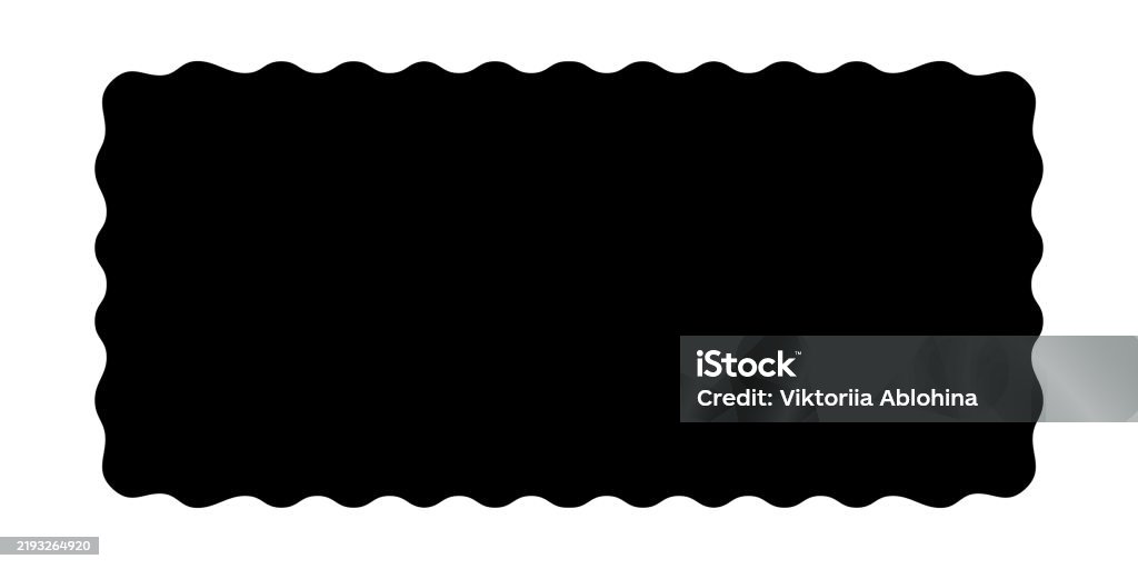 Rectangular Form Shape Rectangle Shape With Wavy Edges Rectangular Form With Curvy Borders ...