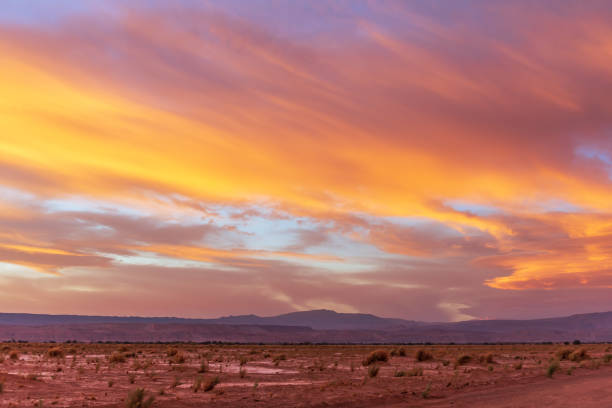 Death Valley in the Atacama Desert at dusk