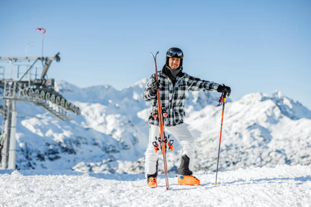 istock Asian Man Skiing in the European Alps 2193268067