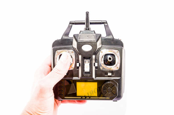 istock A person is holding a remote control with a yellow screen 2193268791