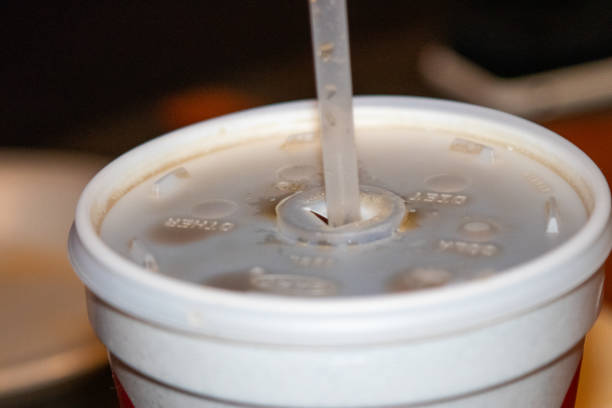 soft drink fast food to go cup close up. High quality photo