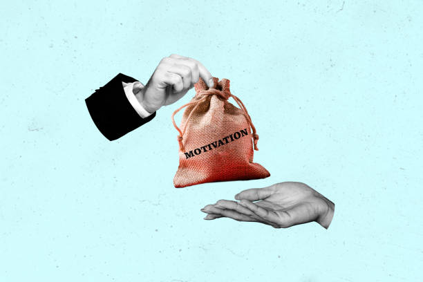 istock Composite creative art collage of two hands one give bribe other take encouragement motivation stimulation corruption bag rich poor isolated on blue background 2193276568