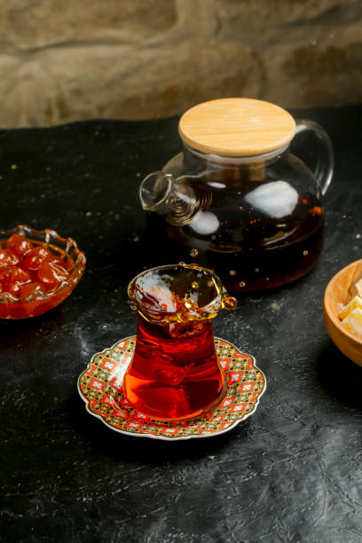 istock Traditional Turkish tea served with sweets and sugar 2193277543