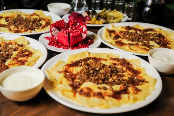 istock Delicious dishes served at a festive gathering with pomegranate 2193279350