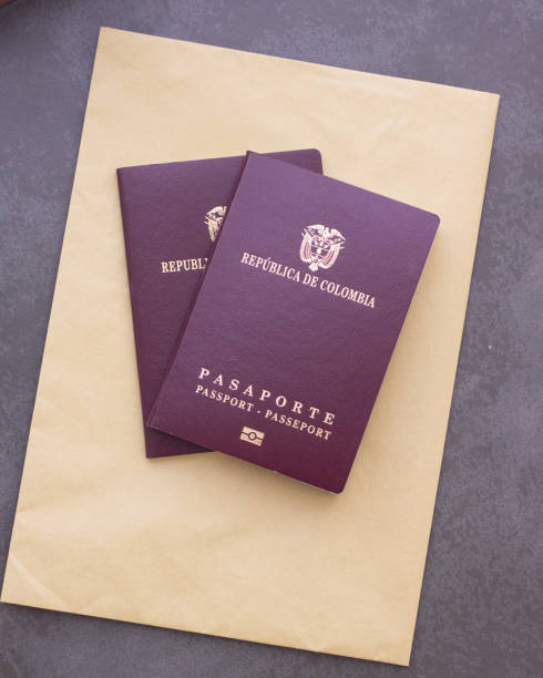 istock Colombian Passport Close Up 2193280858