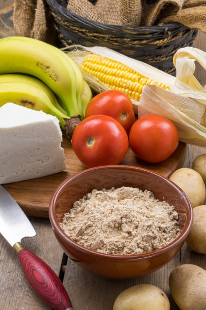 istock Bowl with gofio and Canary Islands agricultural products 2193282905